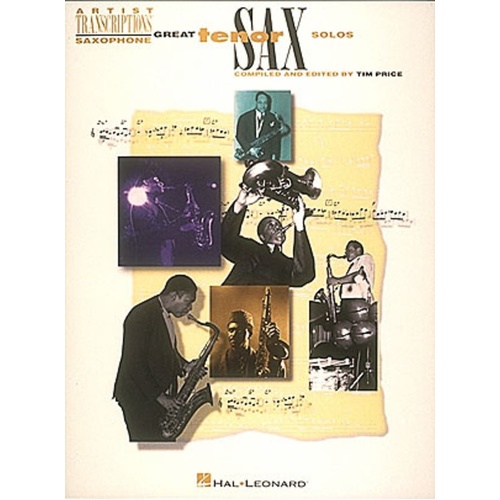 Great Tenor Sax Solos Artist Transcription (Softcover Book)
