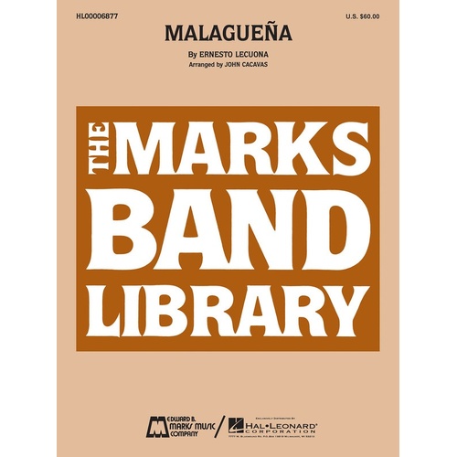 Malaguena Concert Band Arr Cacavas (Music Score/Parts)
