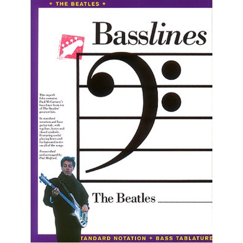 Beatles Basslines Bass TAB Rv (Softcover Book)