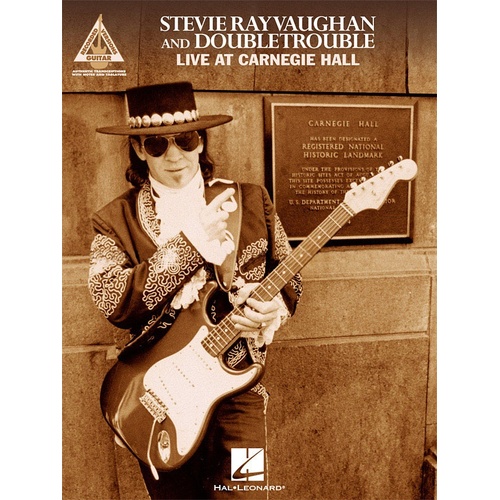 Stevie Ray Vaughan Live Carnegie Hall Guitar (Softcover Book)