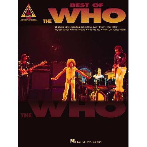 Best of The Who Guitar Tab Songbook by Hal Leonard