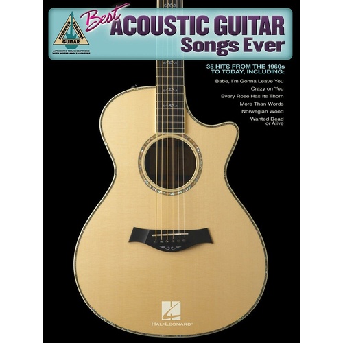 Best Acoustic Guitar Songs Ever Guitar TAB (Softcover Book)