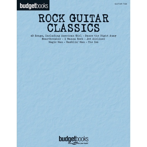Budget Books Rock Guitar Classics Guitar TAB (Softcover Book)