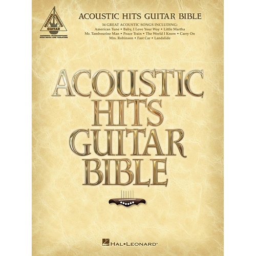 Acoustic Hits Guitar Bible TAB Rv 