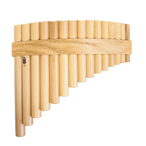 Gibonus Curved 15-Note Panflute in G-Major (G1-G3) - Handcrafted Maple Panpipes from Poland