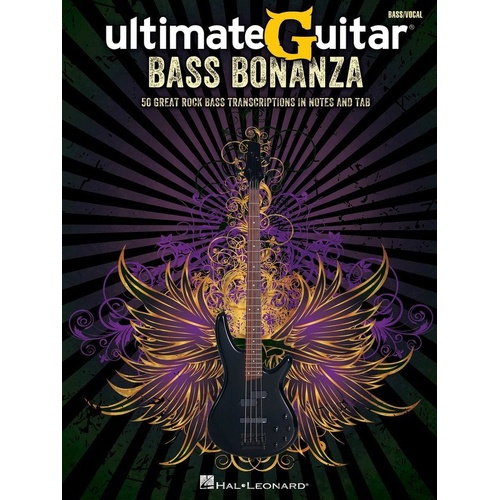 Ultimate Guitar Bass Bonanza Songbook - 50 Note-for-Note Transcriptions, Bass TAB with Lyrics & Chords, 352 Pages, Hal Leonard