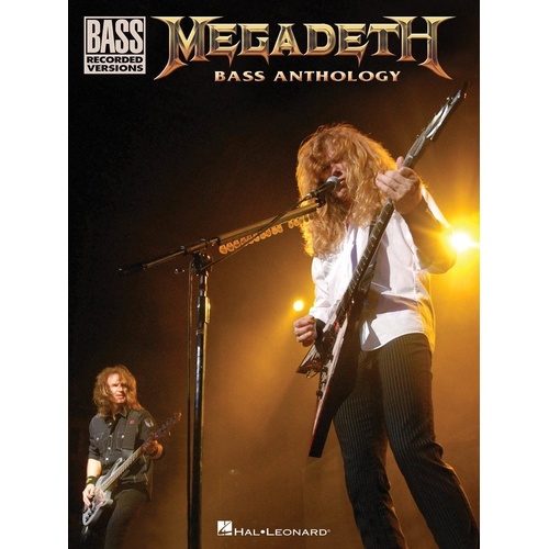 Megadeth Bass Anthology Recorded Versions Songbook