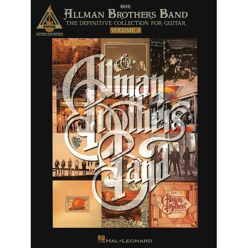 Allman Brothers Band Definitive Collection Guitar Vol 3 RV - Guitar TAB, 200 Pages, Hal Leonard