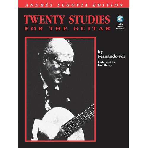 Andres Segovia - 20 Studies For The Guitar Book/Online Audio (Softcover Book/Onl