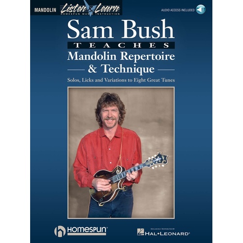 Sam Bush Teaches Mandolin Repertoire and Tech Book/C (Softcover Book/CD)