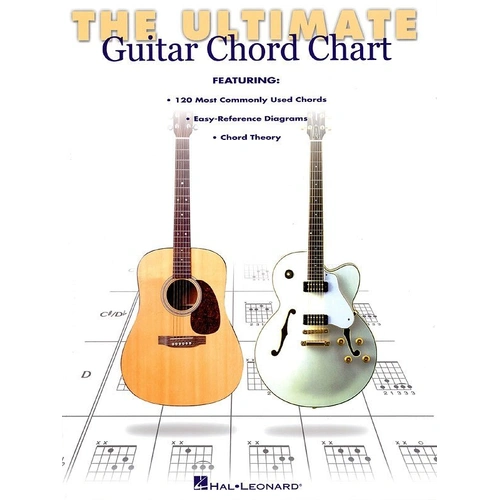 Guitar Chord Chart Booklet with 120 Chords and Diagrams by Hal Leonard