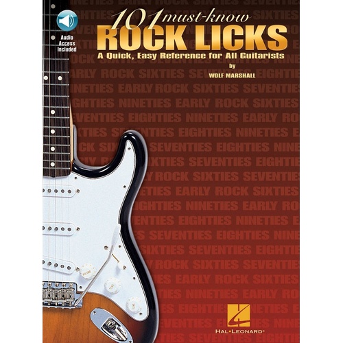 101 Must Know Rock Licks Book/CD (Softcover Book/CD)