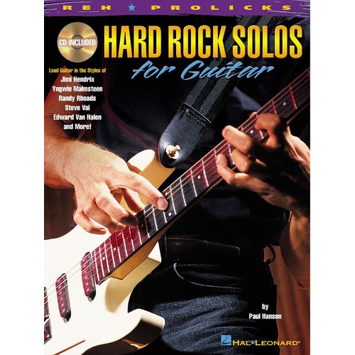 Hard Rock Solos For Guitar W CD (Softcover Book/CD)
