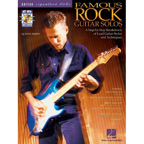 Famous Rock Guitar Solos Sig Licks Book/CD (Softcover Book/CD)