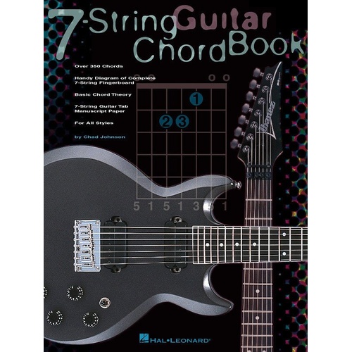 7-String Guitar Chord Book by Hal Leonard - 48 Pages, Guitar TAB, Includes 350+ Chords, Diagrams, History & Basic Chord Theory