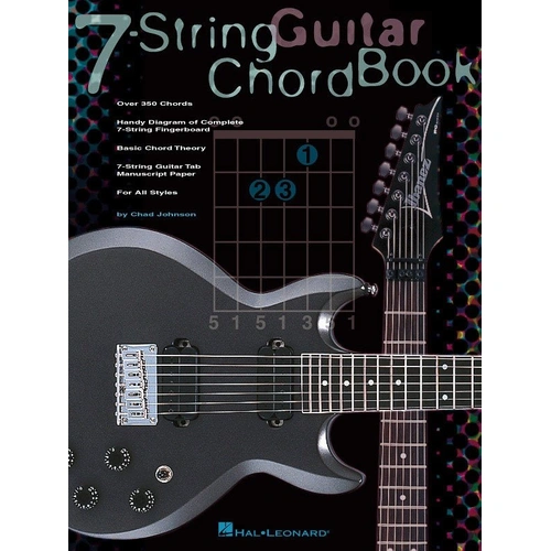 7-String Guitar Chord Book by Hal Leonard, 48 Pages, Easy-to-Read Diagrams, 30 Chord Qualities, Guitar TAB Format