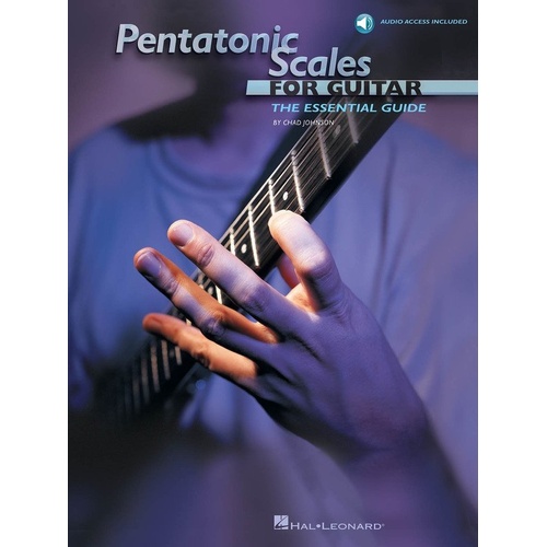 Pentatonic Scales for Guitar Book by Hal Leonard, 40 Pages, Includes Fingerings, Diagrams, Lessons, Licks, and Online Audio Tracks