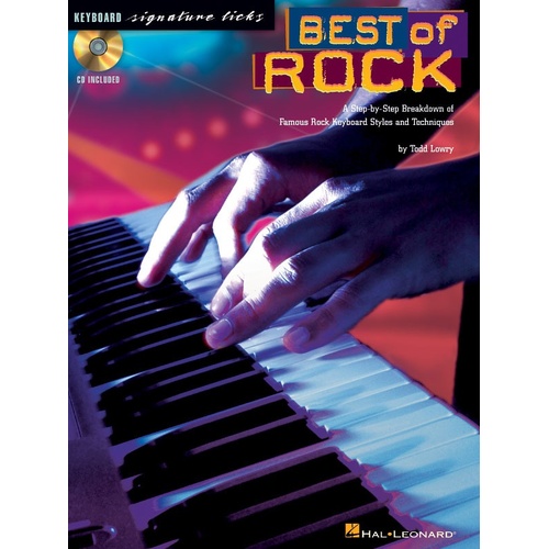 Best Of Rock Keyboard Sig Licks Book/CD (Softcover Book/CD)
