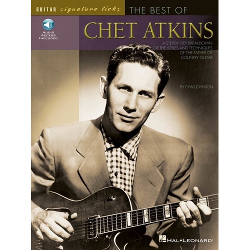 Best of Chet Atkins Signature Licks Guitar Book with Online Audio Access
