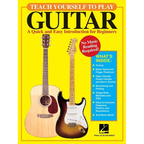 Teach Yourself to Play Guitar - Hal Leonard, 48 Pages, Guitar TAB Format, Beginner Friendly, Covers Chords, Scales, and More