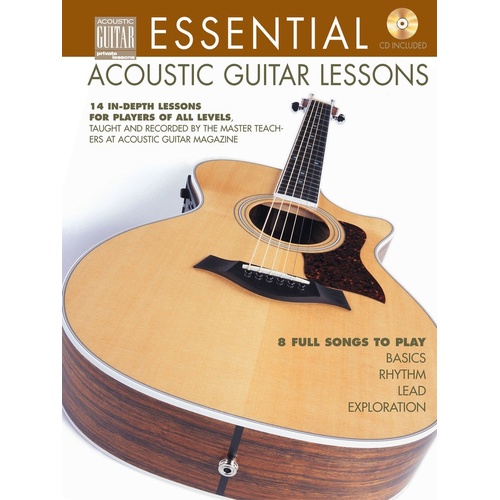Essential Acoustic Guitar Lessons Book/CD Guitar (Softcover Book/CD)