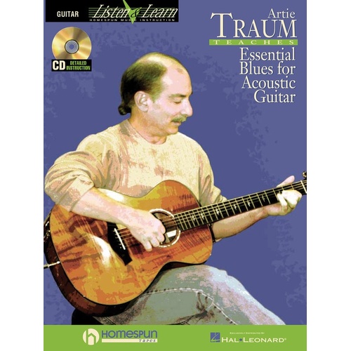 Artie Traum Teaches Essential Blues Acoustic Guitar (Softcover Book/CD)