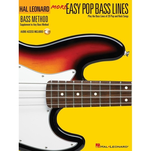More Easy Pop Bass Lines Book by Hal Leonard