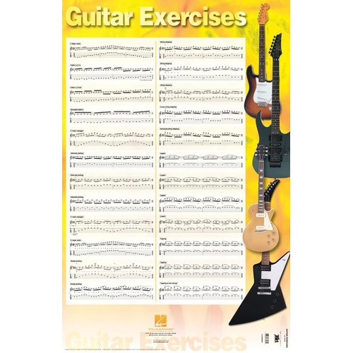 Guitar Exercises Poster 22 x 34 by Hal Leonard