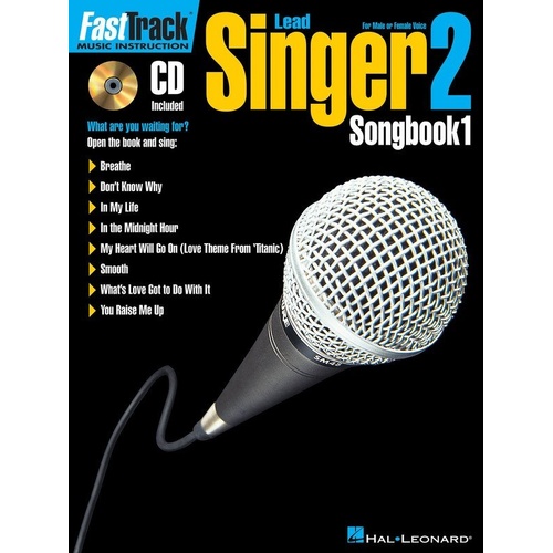 FastTrack Lead Singer Songbook 2 BK/CD by Hal Leonard - 8 Songs for Voice, Level 2, 24 Pages