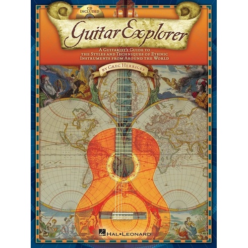 Guitar Explorer BK/CD by Hal Leonard - In-depth world music exploration for guitar with TAB, techniques, and CD examples, 72 pages.