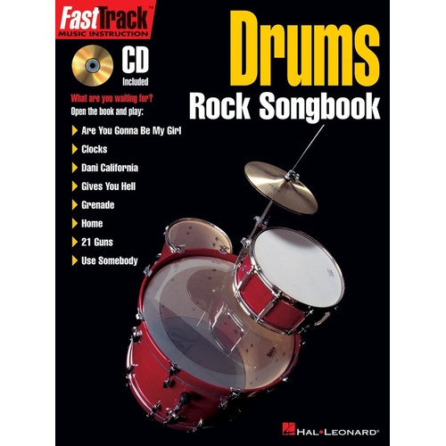 Fasttrack Drums Rock SongBook/CD (Softcover Book/CD)