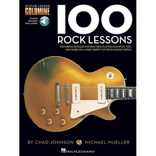 100 Rock Guitar Lessons Goldmine Book with Audio CDs