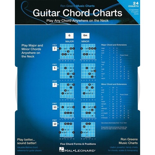 Guitar Chord Charts Set Of 24 (Softcover Book)