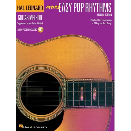 More Easy Pop Rhythms - 3rd Edition for Guitar by Hal Leonard, 48 Pages, Includes Online Backing Tracks and PLAYBACK+ Audio Player