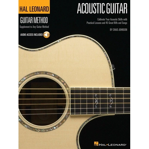 Hal Leonard Acoustic Guitar Method Book - 80 Pages, Guitar TAB, Real Songs, Lessons in Folk, Country, Blues & Rock