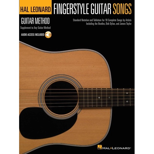 Hal Leonard Fingerstyle Guitar Songs Book with Tablature