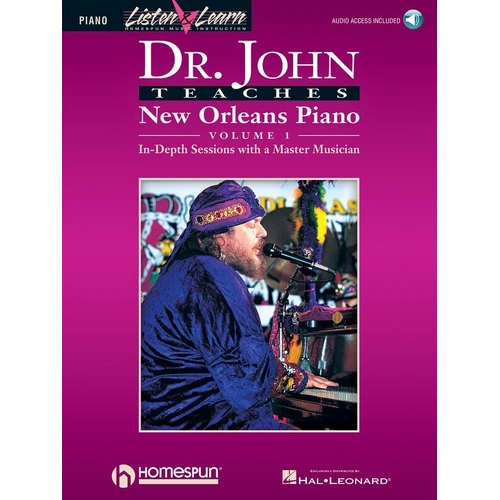 Dr. John Teaches New Orleans Piano Vol 1 Book & Online Audio