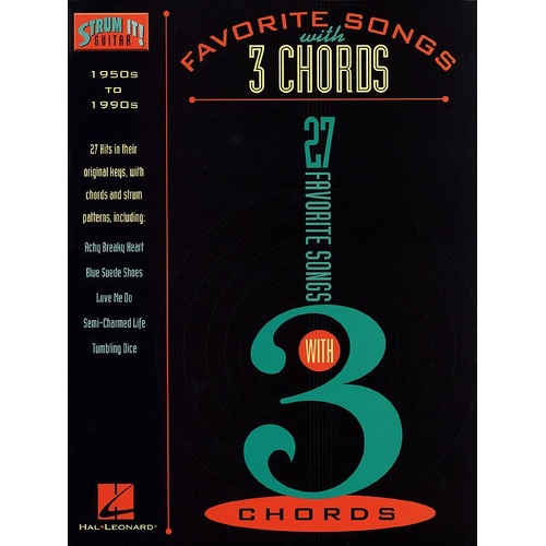 Favorite Songs With 3 Chords Strum It Guitar (Softcover Book)