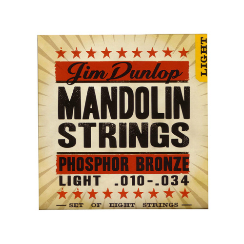 Dunlop Mandolin Strings Phosphor Bronze 10-34 Light Gauge