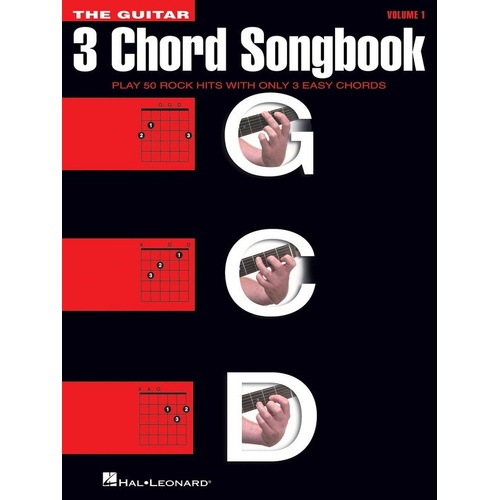 Guitar 3 Chord Songbook by Hal Leonard - 50 Songs for G, C, D Chords, 96 Pages, Melody Line, Lyrics & Chords