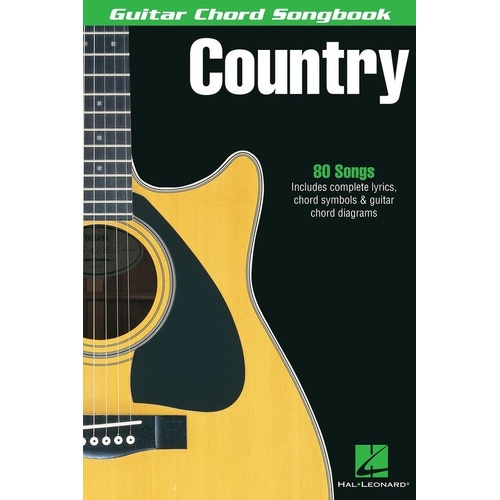 Guitar Chord Songbook Country - 80 Standards with Melody Line, Lyrics & Chords, 184 Pages, Hal Leonard