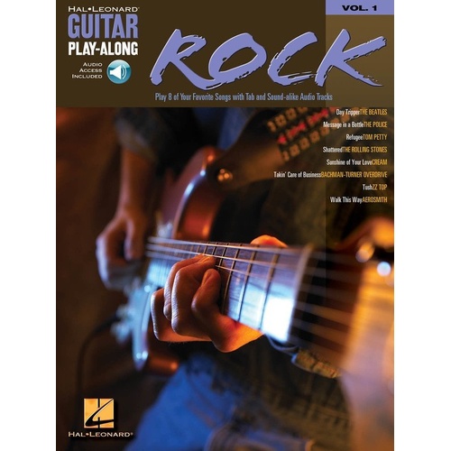 Rock Guitar Play-Along V1 Book with Online Audio Access