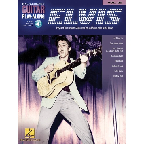 Elvis Guitar Play-Along V26 BK/OLA with CD - 8 Songs, Guitar TAB, Lyrics & Chords, 40 Pages, Hal Leonard