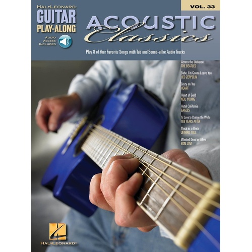 Acoustic Classics Guitar Playalong V33 Book/Online Audio (Softcover Book/Online Audio)
