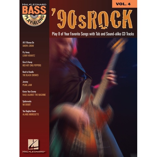 90s Rock Bass Play Along V4 Book/CD (Softcover Book/CD)