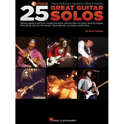 25 Great Guitar Solos Book with CD