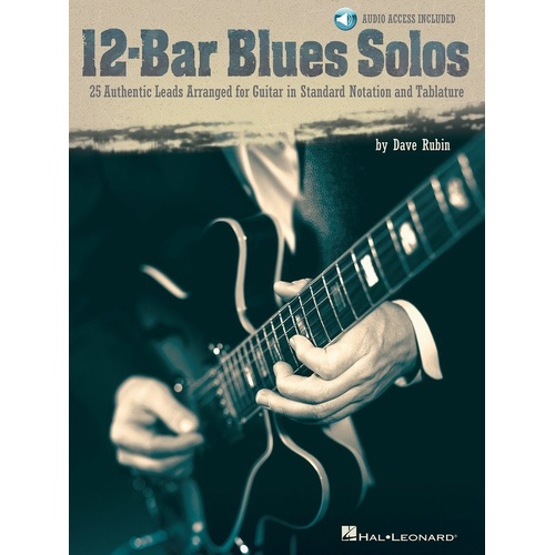 12-Bar Blues Solos for Guitar Book with Online Audio Access
