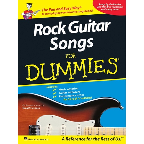 Rock Guitar Songs For Dummies Guitar TAB (Softcover Book)