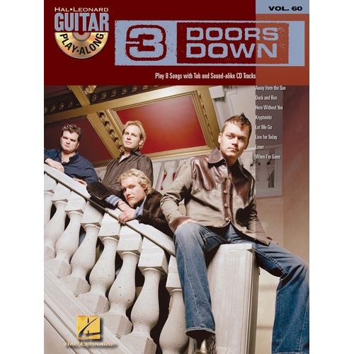 3 Doors Down Guitar Play Along Book/CD V60 (Softcover Book/CD)