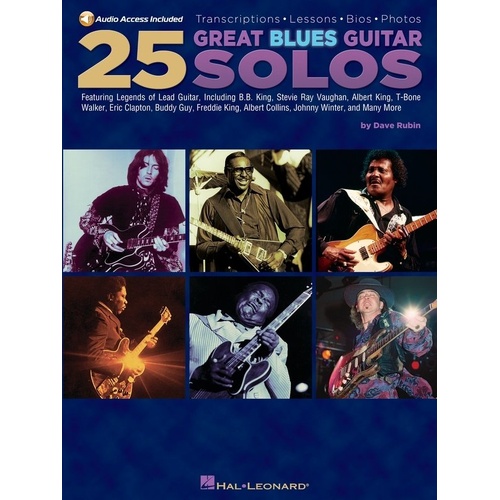 25 Great Blues Guitar Solos Book with CD